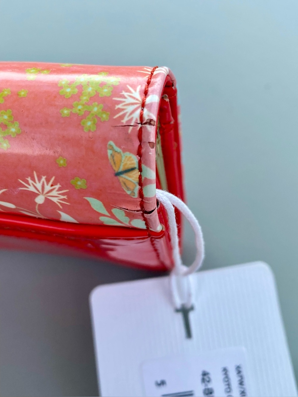 Ted Baker Wallet. Kyoto Gardens pattern. Bifold clutch style. Gold Kiss Lock. - Picture 10 of 15